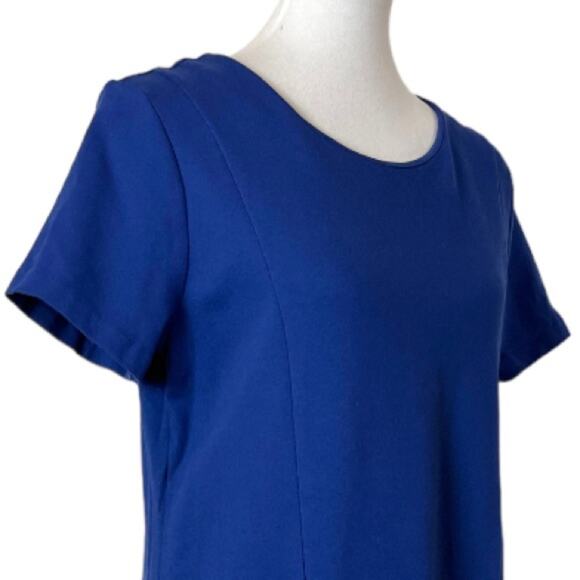 Banana Republic Dress Shift Ponte Knit Short Sleeve Pockets Blue Women’s Size 12 - Picture 6 of 12